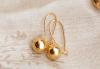 21k Gold Ball Earrings